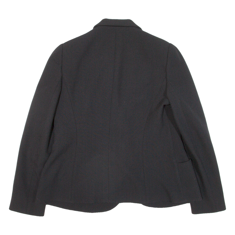 ARMANI COLLEZIONI Womens Blazer Jacket Black Knit Wool L