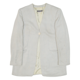 GIORGIO ARMANI Womens Blazer Jacket Blue Knit Herringbone M