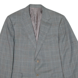 CANALI Mens Blazer Jacket Grey Knit Wool Check L
