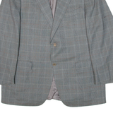 CANALI Mens Blazer Jacket Grey Knit Wool Check L