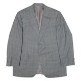 CANALI Mens Blazer Jacket Grey Knit Wool Check L