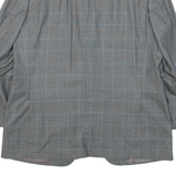 CANALI Mens Blazer Jacket Grey Knit Wool Check L