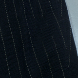 MANI Womens Blazer Jacket Blue Knit Wool 90s Pinstripe L