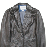 JACOB COHEN COUTURE Womens Blazer Jacket Black Leather M