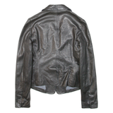 JACOB COHEN COUTURE Womens Blazer Jacket Black Leather M