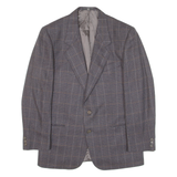 VALENTINO Mens Blazer Jacket Blue Knit Wool 90s Check M