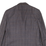 VALENTINO Mens Blazer Jacket Blue Knit Wool 90s Check M