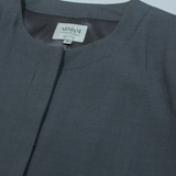 ARMANI COLLEZIONI Womens Blazer Jacket Grey Knit Wool L