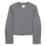 ARMANI COLLEZIONI Womens Blazer Jacket Grey Knit Wool L