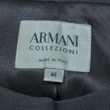 ARMANI COLLEZIONI Womens Blazer Jacket Grey Knit Wool L