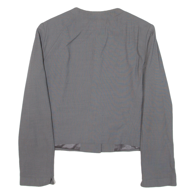 ARMANI COLLEZIONI Womens Blazer Jacket Grey Knit Wool L