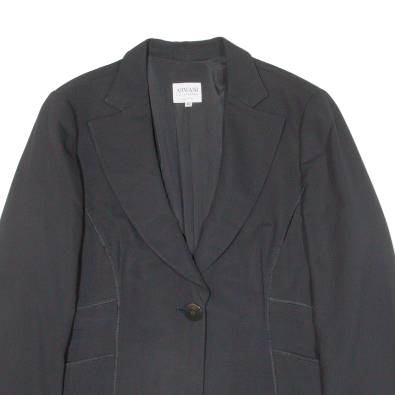 ARMANI COLLEZIONI Womens Blazer Jacket Black Knit L
