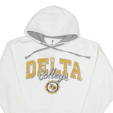OURAY DELTA College Mustangs Mens White Hoodie USA S