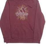 ADIDAS Womens Maroon Hoodie L
