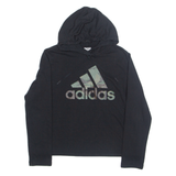 ADIDAS Cropped Womens Black Hoodie XL