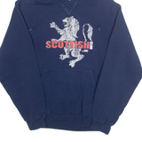RUSSELL ATHLETIC Scottish United 2002 Mens Blue Hoodie S