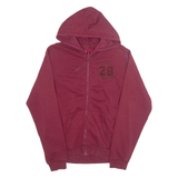 DISNEY Mickey Womens Maroon Hoodie Full Zip USA L