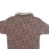 KARL KANI Cropped Womens Printed Shirt Brown Collared S