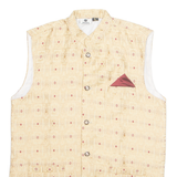 AMZIRA Womens Printed Shirt Gold High Neck Sleeveless Spotted L