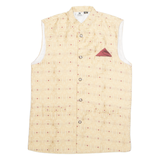 AMZIRA Womens Printed Shirt Gold High Neck Sleeveless Spotted L