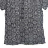 MEXX Sheer Womens Printed Shirt Black Collared Spotted M