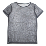 Sheer Womens Top Black M