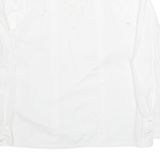 Womens Shirt White Button Neck Long Sleeve Viscose M