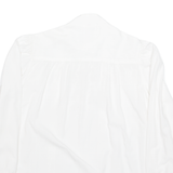 Womens Shirt White Button Neck Long Sleeve Viscose M