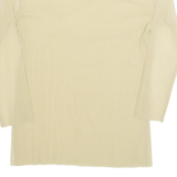 Sheer Womens Top Beige Long Sleeve M