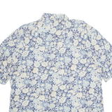 LES ESSENTIELS Womens Printed Shirt Blue Collared Floral L