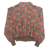 Womens Printed Shirt Green Collared Long Sleeve Floral M