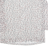 TCHIBO Cheetah Womens Printed Top Grey 3/4 Sleeve Animal Print M