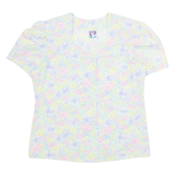 YESSICA Womens Printed Blouse Blue 90s Floral S