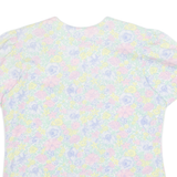 YESSICA Womens Printed Blouse Blue 90s Floral S