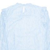 SIMPLEE Womens Blouse Blue Long Sleeve S