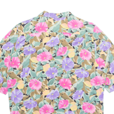Womens Printed Shirt Purple Collared Viscose Floral M