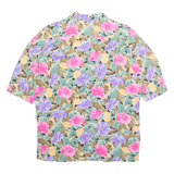 Womens Printed Shirt Purple Collared Viscose Floral M