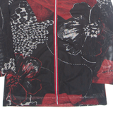 PASSPORT Womens Printed Top Black Long Sleeve Floral M