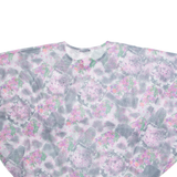 THE LARA Sheer Sparkly Womens Smock Blouse Grey 3/4 Sleeve Floral 2XL