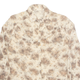 Womens Printed Shirt Brown Collared Long Sleeve Floral M