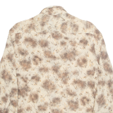 Womens Printed Shirt Brown Collared Long Sleeve Floral M
