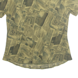 MY FUTURE DESIGN Womens Printed Top Green Crazy Pattern M