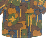 KATHY IKE Womens Printed Top Brown Crazy Pattern M
