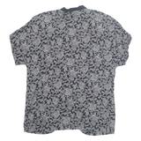 XTROVERT Womens Printed Top Black V-Neck Floral UK 10