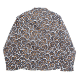 Womens Printed Shirt Black Collared Long Sleeve Floral M