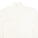ENFI Womens Shirt Cream Button Neck Long Sleeve 90s M