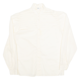 ENFI Womens Shirt Cream Button Neck Long Sleeve 90s M