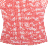 BIAGGINI Sheer Womens Printed Shirt Red Collared Spotted M