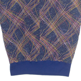 Womens Printed Top Blue Crazy Pattern M