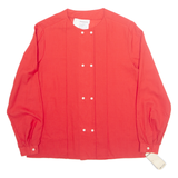 DONNELLY Womens Blouse Red Long Sleeve UK 10